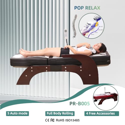 Far Infrared Thermal Therapy Full Body Neck Spine Leg Acupressure Electric Automatic Jade Roller Massage Bed Table -Tourmaline Jade Massage Bed