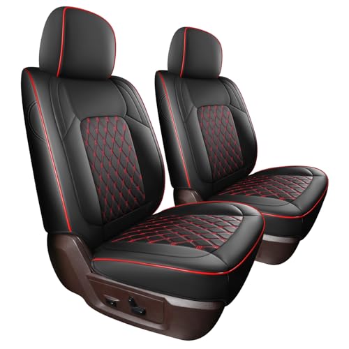 Umbrauto for Ram Custom Seat Covers, Nappa Leather Truck Seatcovers Compatible with Ram 2009-2025 1500 Crew Quad Cab & 2500 3500 Mega Cab - size: Full Set(Flat Front+Flat Rear)