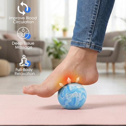 Lacrosse Massage Balls for Myofascial Release, SGS Certification, Massage Deep Tissue for Shoulder and Back, Trigger Point Therapy, Muscle Knots, Relieving Muscle Pain, Yoga Ball for Feet - color: Blue, size: Lacrosse Ball 1 PCS