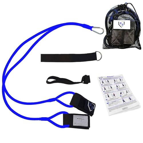 BB Bands Baseball Softball Resistance Training Bands - Arm Strength, Pitching Conditioning Equipment, 3 Strengths (Youth, Adult, Heavy), 7 Colors, Includes Anchor Strap, Door Mount, Bag, Workout Guide - color: Royal Blue, size: Adult
