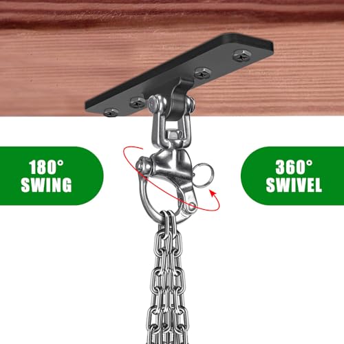 Dolibest Heavy Bag Hangers Brackets, Punching Bag Hangers, Heavy Bag Ceiling Mount for Body Weight Strength Training Systems, Aerial Yoga Swing & Hammock, Resistance Band - color: 4 Holes Punching Bag Hanger With Chain