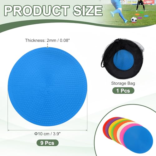 Spot Markers, Poly Spot Marker for Agility Training Floor Dots Non Slip Flat Field Cones - color: Blue, size: 10 cm/3.9inch