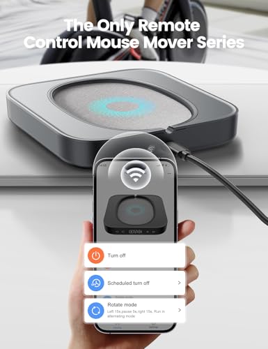 meatanty Undetectable Mouse Mover with APP Remote Control and Timer Function, Super-Silent Mouse Jiggler Device Move Randomly, Automatic Wiggler Shaker Giggler Keep Computer Laptop Active - style: Mechanical Mouse Jiggler with App