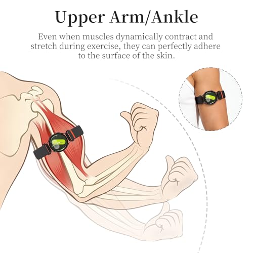 20mm Nylon Sport Ankle/Arm Band Compatibel with Galaxy Watch 7/6/5/4/FE 44mm 40mm/Watch 5 Pro/ 6 Classic 47mm 43mm/ 4 Classic Strap,Elastic Oberarmband Bicep Band for Women Men - color: Black