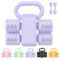 RINREA Adjustable Dumbbell Set, Hand Weight Dumbbells with Kettlebell Shell | ABS, Weight Adjustable, Quick Lock, Kettlebell & Dumbbell in 1 Set, Compact, Space-saving, Women, Home Gym, Office, Traveling - color: Purple