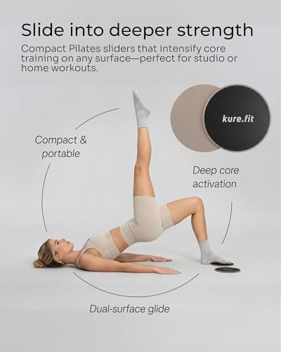 Pilates Kit for Women – Home Pilates Equipment Set with Ring, Ball & Resistance Bands | Pilates Starter Kit with Accessories in Gift Box - color: Taupe, style: Core Kit - 10PC