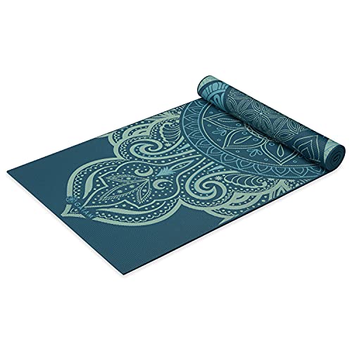 Gaiam Yoga Mat - Premium Print Reversible Extra Thick Non Slip Exercise & Fitness Mat for All Types of Yoga, Pilates & Floor Workouts - color: Seaglass