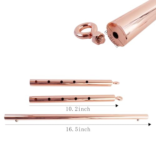 Spreader Bar Expandable Exercise Bar, Yoga Training Fitness Gear, Home Pilates Tools, Workout Bar,Sports Gym Kit - style: Rose Gold