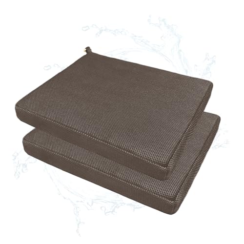 2 Pack Shower Bench Cushion, Soft Chair Pad for Elderly Bathing, Easy to Clean & Quick Dry, 4D air Fiber Material, Suitable for Shower Seat Cushion, Bathtub Baths, Poolside Rest, Brown - size: Brown