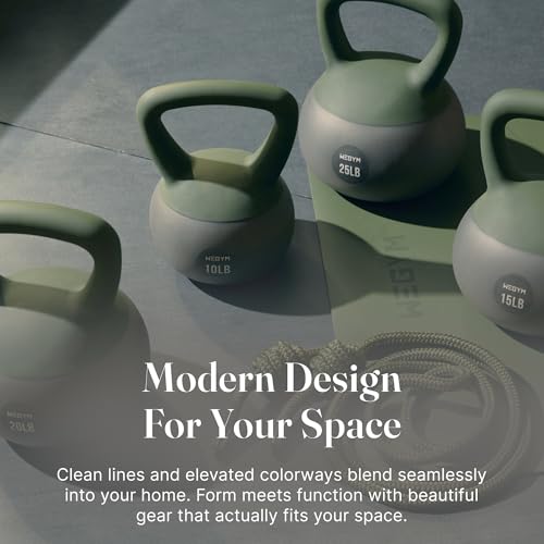 WeGym Soft Kettlebells with Cushioned Impact-Resistant Base and Anti-Slip, Wide-Grip Handle for Home Workouts, Weightlifting, and Full Body Strength Training - color: Forest, style: 20LB