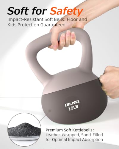 Soft Kettlebell, Safe Strength Training Kettle bell, Cushioned Impact-Resistant Base and Anti-Slip Grip Weight, Kettlebells Set for Home Workouts and Men/Women/Beginners,With Non-slip Gloves - color: Chic Pink
