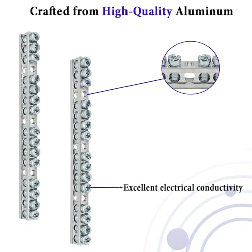 Ground Bar Kit for Square D 2 Pack | 15 Terminal Grounding Bar Compatible with Schneider Electric Load Centers - size: 15 Terminal