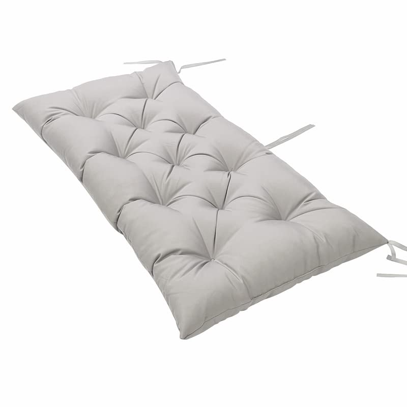 SeaHome Indoor/Outdoor Bench Cushion,Waterproof Swing Seat Cushion,Outdoor Chair Cuhion,for Lounger Garden Furniture Patio Loveseat Bench (39.4" x 19.7", Light Grey) - color: Light Grey, size: 39.4" x 19.7"
