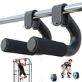 Neutral Grip Handles for Pull Up,1000 lbs Heavy Duty Steel Pull Up Handles,Ergonomic Portable Hooks for Barbell Row Deadlift Resistant Bands for Home Gym Fitness Enthusiasts-2 Pack