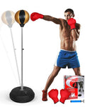 Fitness Reflex Bag, Speed Ball Stand Punching Bag with Gloves, Boxing Bag for Adults and Teens, 59IN Great MMA Training - color: black gold