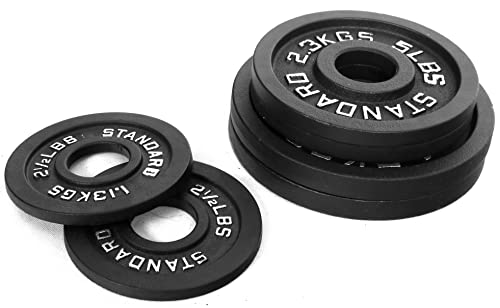 BalanceFrom Cast Iron Olympic 2-Inch Plate Weight Plate for Strength Training, Weightlifting and Crossfit, Multiple Packages - color: Style #2, style: A. 35LB Set