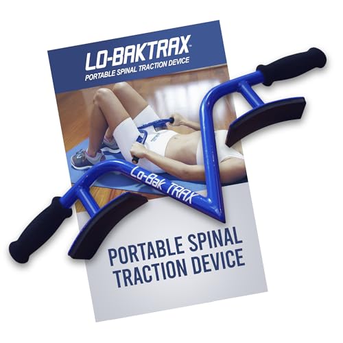 EZ-Bak Lo-Bak TRAX Lumbar Spine Stretcher - Upper & Lower Back Stretcher Pain Relief – Portable Spine Decompressor & Back Cracking Device for Herniated Discs, Sciatica, Scoliosis - Blue - color: Blue