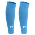 MediCaptain Pre Cut Soccer Sock Sleeves, Companion for Soccer Grip Socks, Securely Holds Shin Guards, Compression Leg Warmer - color: Sky Blue