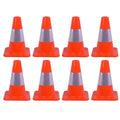 8 Pack 12" Traffic Cones with 4” Reflective Collars – Durable PVC Safety Cones for Parking, Construction, Sports & Training – High Visibility, Weather-Resistant - size: 12 inch -8Pack