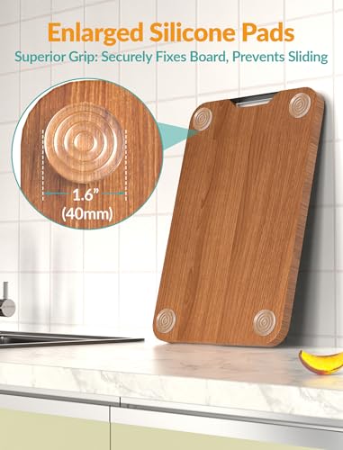 NiHome 16-Pack Non-Slip Cutting Board Feet, Self-Adhesive Silicone Pads | Washable & Reusable 1.6 Inch Oversized Design, No Screws Needed, Protects Countertops for Trays, Furniture & Chairs - size: 1.6 Inch