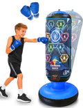 2026 New 51-Inch Punching Bag for Kids with Music,Birthday Gift for Boys | 4 Game Modes, 8 Targets,Boxing Equipment, Outdoor Toys for children Ages 4-12