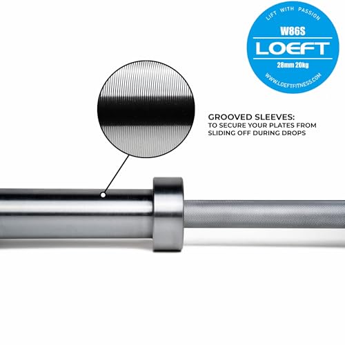 Professional Weightlifting Barbell, Olympic Bar for Weightlifting, 2000lbs Weight Capacity 215K PSI Weight Bar Fit 2"