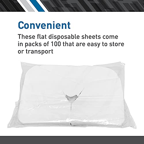 BodyMed Disposable Face Cradle Covers - 2 Pack of 100 Sheets - Medical-Grade, Ultra Soft, Luxurious, Non-Sticking Massage Face Covers/Headrest Covers for Massage Tables & Massage Chairs - size: 200 Count