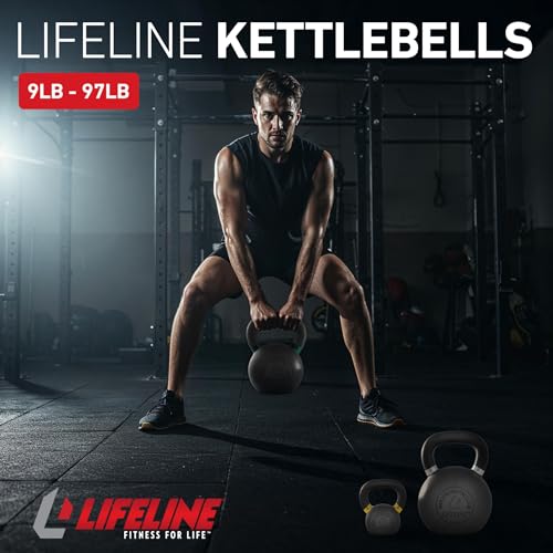Lifeline Strength Training Kettlebell Weight for Home Gym - style: 28 kg/62 lb.