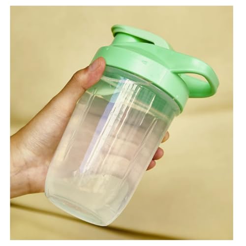 CHNLML Protein Shaker Bottle 400ML/16Oz w. Shaker Ball for Protein Shake, Shaker Bottle with Mixing Ball, Leak-Proof, BPA-Free, for Gym, Workout, Juice Mixer (Green/Clear, 16Oz-400ML-1Bottle) - color: Green/Clear, size: 16 Ounces