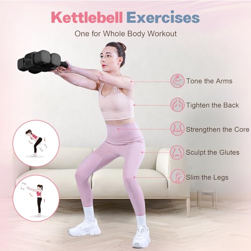 kisnbld Adjustable Dumbbell Set of 2, 4 in 1 Free Weights Dumbbells Set for Women with Fast Adjustment, Each 2lb 3lb 4lb 5lb Hand Weights Set for Home Gym & Outdoor Exercise Training - color: Black, style: Set