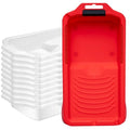 Mister Rui Paint Tray 4 Inch, 11 Pack, Small Paint Roller Tray, Plastic Tray with 10 Liners, Textured Disposable Trays for Painting Walls - size: 4 Inch, 11 Pack