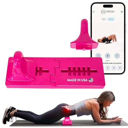 Thrival Bullseye - Psoas Muscle Release Tool with Thrival App for Hip Flexor, Back, Hamstring, Glute, Iliacus, and Neck Pain - Deep Tissue, Trigger Point, and Myofascial Release - Pink - color: Pink, size: Thrival Bullseye