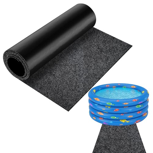 Pools Floor Pathways Mats, Absorb Water Pools Ground Walkways Pads, Slip-Proof Backing Pool Spa Floor Pathways Mats for Above Ground Pools, Spas, Hot Tubs.(10 Ft x 16 Inch), Black