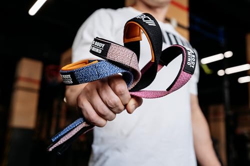 WARM BODY COLD MIND V2 Lifting Wrist Straps for Weightlifting - Hand Straps for Powerlifting, Weight Lifting, Bodybuilding Functional/Cross Training, Deadlift Gym Bar, Cotton - color: Basic Blue