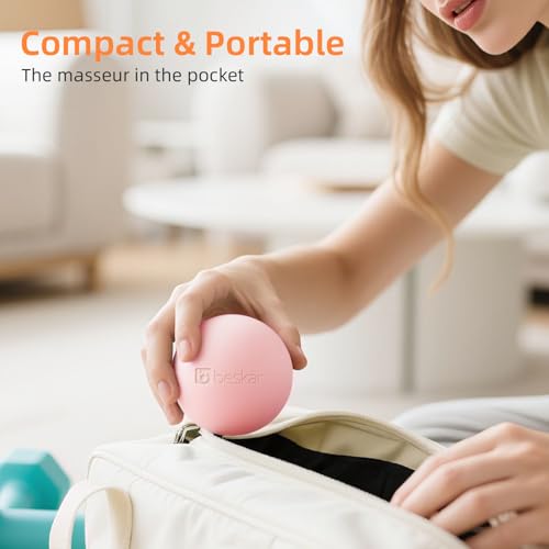 Massage Lacrosse Balls for Myofascial Release, Trigger Point Therapy and Yoga Therapy, Foot Massage Ball to Relieve Plantar Fasciitis Pink - color: Pink