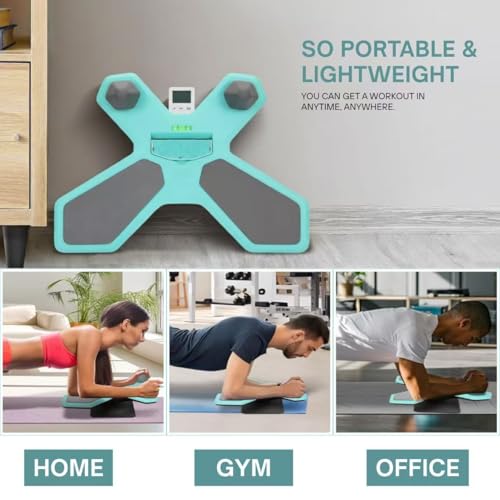 Plank Board,Wobble Balance Board for Core Workout,Push Up Board With Smart Phone Holder,Portable Pushup Board Training Equipment, Gym Accessories for Men & Women - color: Blue