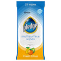 Pledge Multisurface Cleaning Wipes, pH Balanced, Fresh Citrus, 25 Count,White - size: 25 Count (Pack of 1)