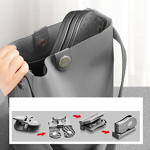 BRRNOO Foot Stepper Machine Mini Stepper Trainer Reinforced Nylon Quiet Folding Under Desk Leg Workout Trainer Ergonomic Design Lightweight Compact for Home Office Use - color: Cool Grey