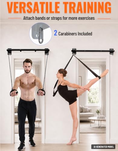 Fitarc Joist Mount Pull Up Bar, Wall Chin Up Bar Ceiling Mount for Beams, Heavy Duty Steel Construction, Home Gym Workout Equipment -Patent Pending - color: Wall Mounted for 7-8ft Beams, 32in Span Studs
