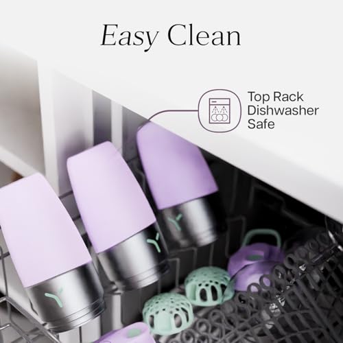 Promixx Pursuit Stainless Steel Shaker Bottle - 26oz Lightweight Metal Protein Mixer with Snap-Fit Agitator for Smooth Shakes - Leak-Proof Gym Shaker Cup for Fitness & Travel - Lilac - color: Lilac, style: 26oz