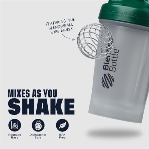 BlenderBottle Classic V2 Shaker Bottle Perfect for Protein Shakes and Pre Workout, 28 oz, Green - color: Green, size: 28 Ounces
