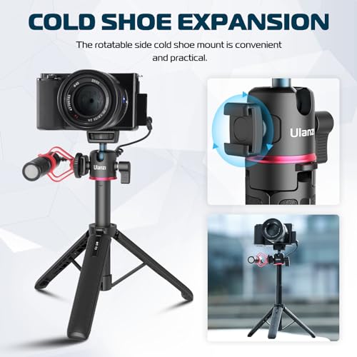 ULANZI MT-73 Extension Pole Tripod, Mini Selfie Stick Tripod Stand Handle Grip for Webcam Canon G7X Mark III Sony ZV-1 RX100 VII A6400 A6600 Cameras Vlogging - color: MT-73 Tripod