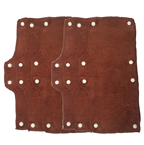Brown Sweatband for Hard Hat Washable Velvet Terry Cotton Hard Hat Liner NAEE snap on (6, Brown) - color: Brown