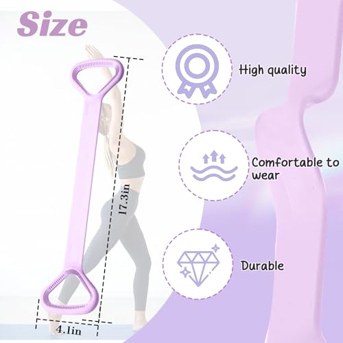 Resistance Bands, Figure 8 Fitness Resistance Bands with Handles, arm Bands for Workout - color: Purple