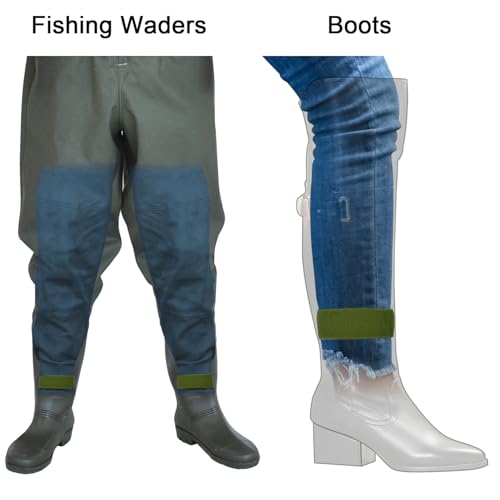 Wisdompro Cowboy Boot Straps, 1 Pair Ankle Bands Blousing Garter Blousers Lasso Pant Leg Clip Jeans Wrap for Biking, Fishing - color: Army Green 12 Inches, size: 12''