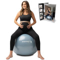 BABYGO Birthing Ball - Pregnancy Yoga Labor & Exercise Ball & Book Set Trimester Targeting, Maternity Physio, Birth & Recovery Plan Included Anti Burst Eco Friendly - color: Mist, size: 65cm - Manual