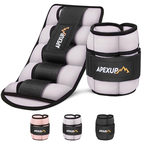 APEXUP Adjustable Ankle Weights for Women and Men, Modularized Leg Weight Straps for Yoga, Walking, Running, Aerobics, Gym, Physical Therapy - color: Pastel Purple, size: 2.5 lbs x2