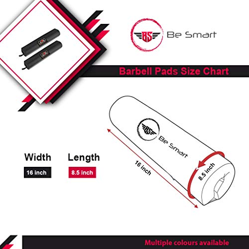 Be Smart Barbell Pad Squat Pad Hip Thrust Pad for Neck and Shoulder Support for Squats, Lunges, Hip Thrust, Weightlifting – Neck Protective Support – Squat Bar Pad Barbell for Standard Bars.