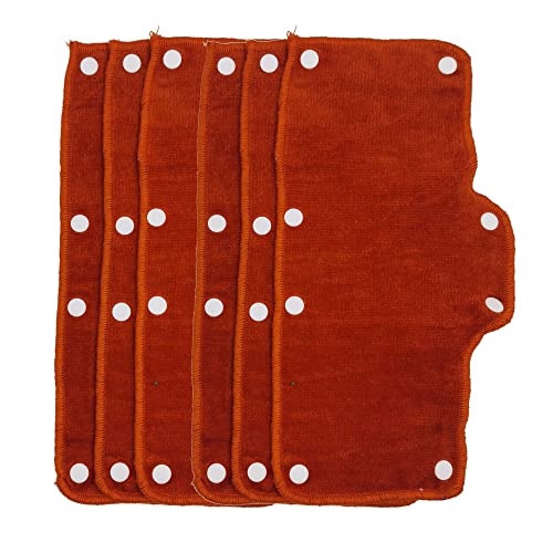 Orange Sweatband for Hardhat Washable Velvet Terry Cotton Hard Hat Liner NAEE snap on (6pcs) - color: Orange