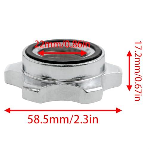 Lovelysp 2PCS 1inch/25mm Standard Barbell Rotating Lock Barbell clamp Weight clamp for Sports Weightlifting Physical Fitness Fitness Equipment